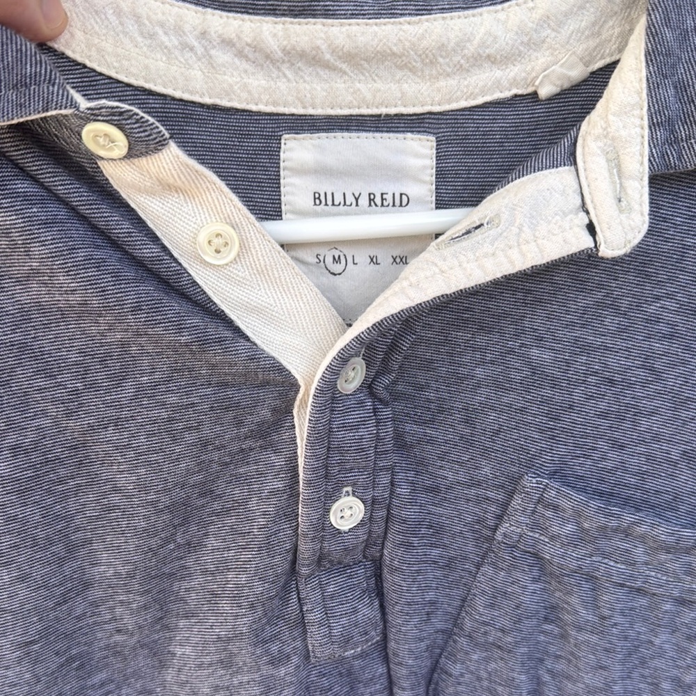 Billy Reid Blue Men's Shirt
